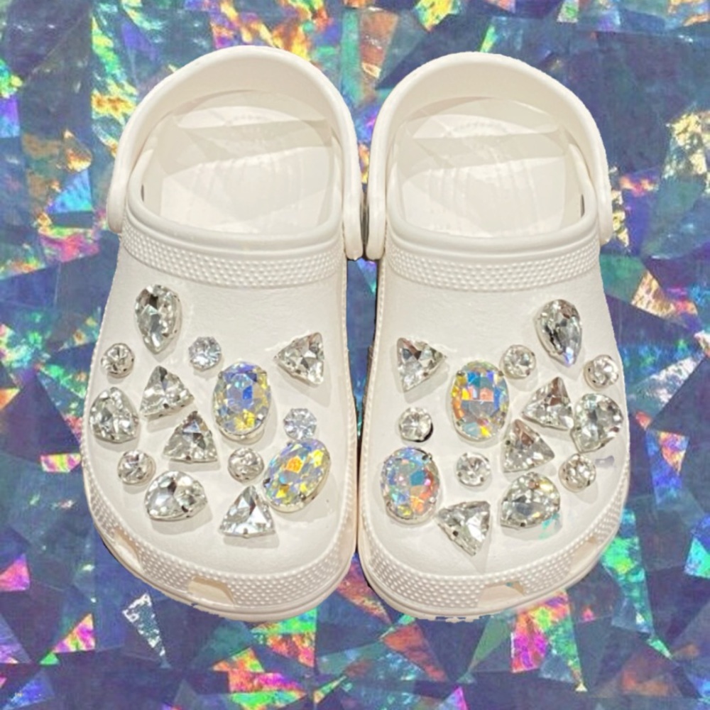 High Quality Silver Diamond Charms for Crocs